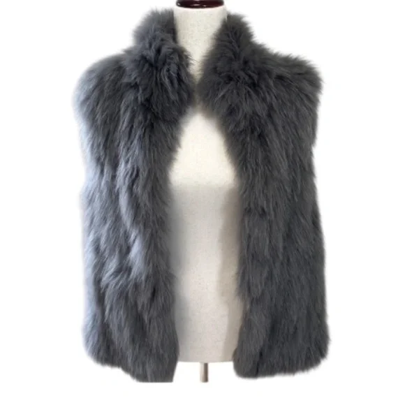 Theory Hanalee Genuine Fox Fur Vest - Picture 3 of 9